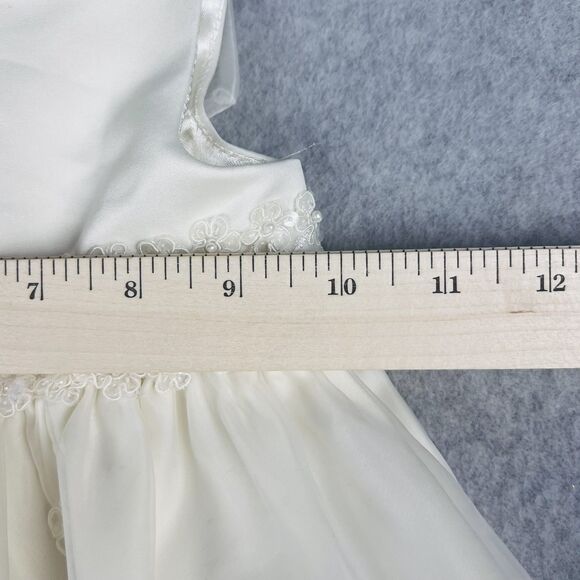 Cinderella Baby Dress 18M White Floral Embroidered Organza Special Occasion Gown - Picture 9 of 14